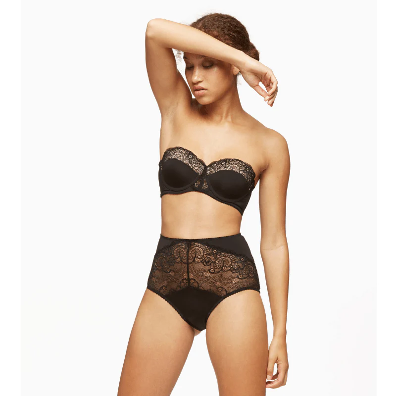 Blush Escape Black Longline Strapless Padded Lace Bra - Image 9
