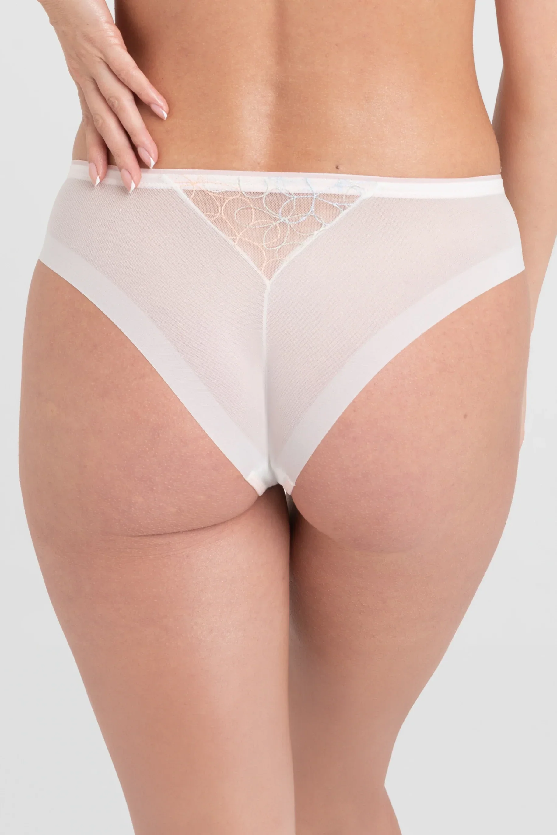 Samanta Fiorella Pastel Low-Rise Mesh Brazilian Tanga Panty - Image 2