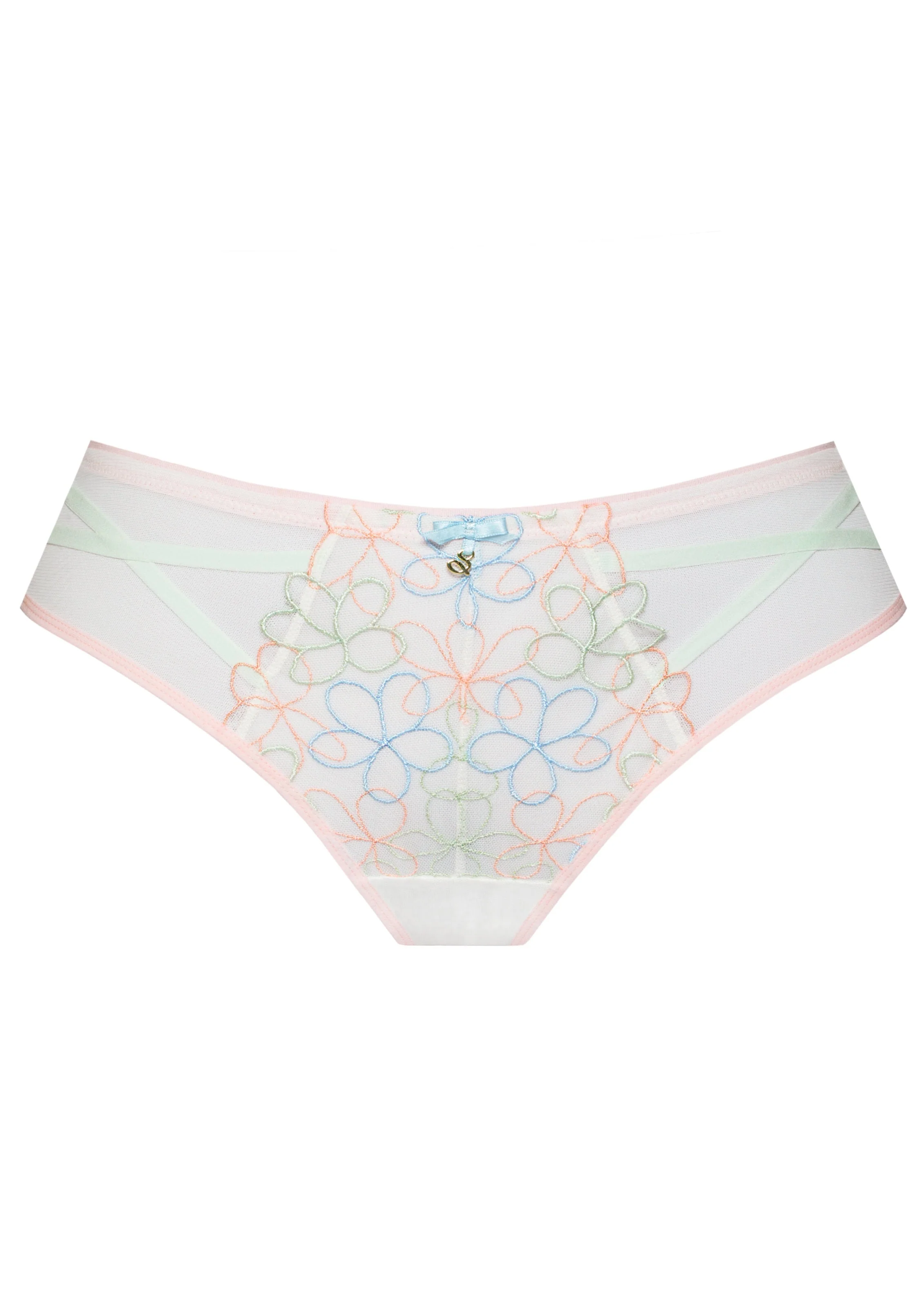 Samanta Fiorella Pastel Low-Rise Mesh Brazilian Tanga Panty - Image 5