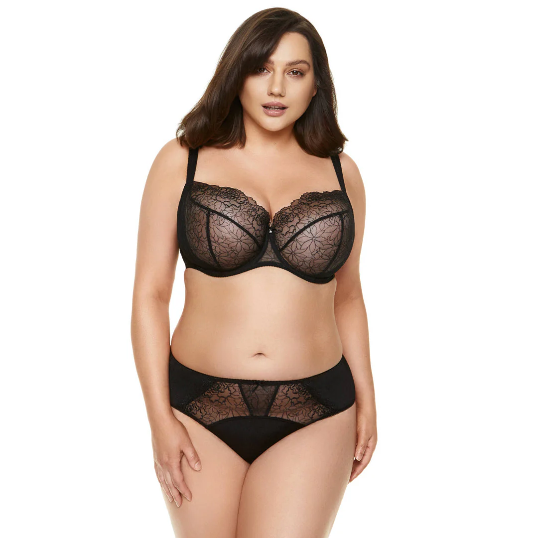 Gorteks Pamela Black Semi Sheer Bikini Panty - Image 5
