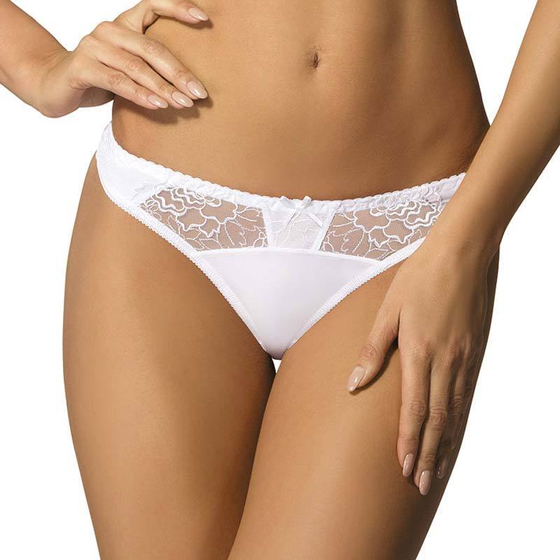 Gorteks Pamela White Semi Sheer Thong Panty - Image 5