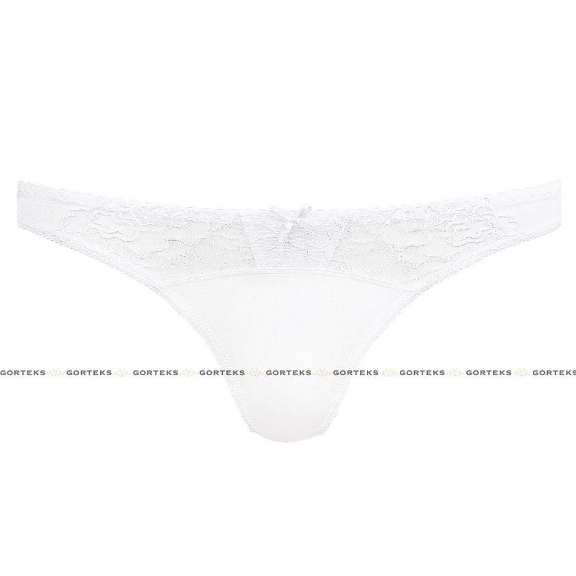 Gorteks Pamela White Semi Sheer Thong Panty - Image 6