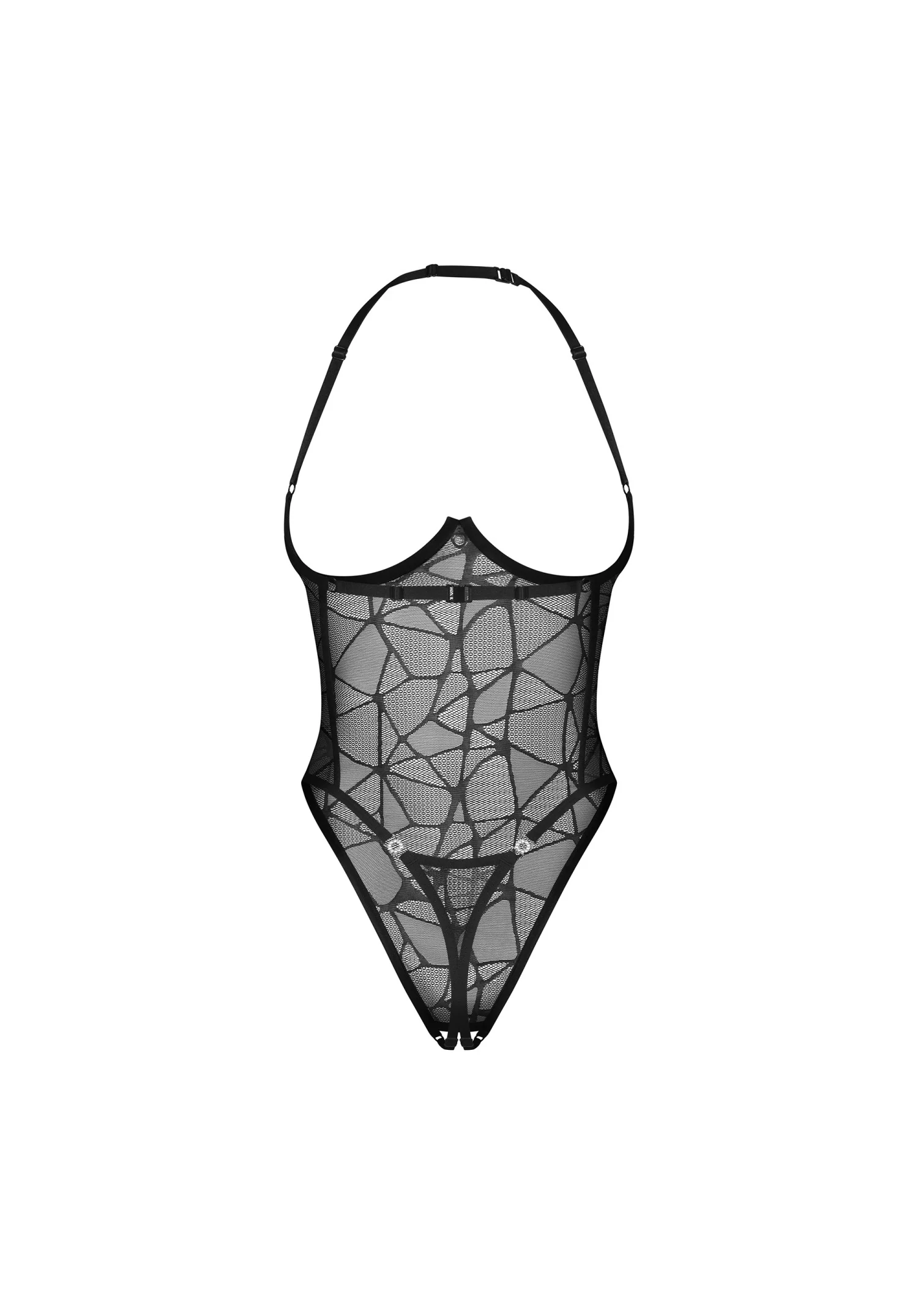Obsessive Olianna Black Open Cup Crotchless Teddy - Image 8