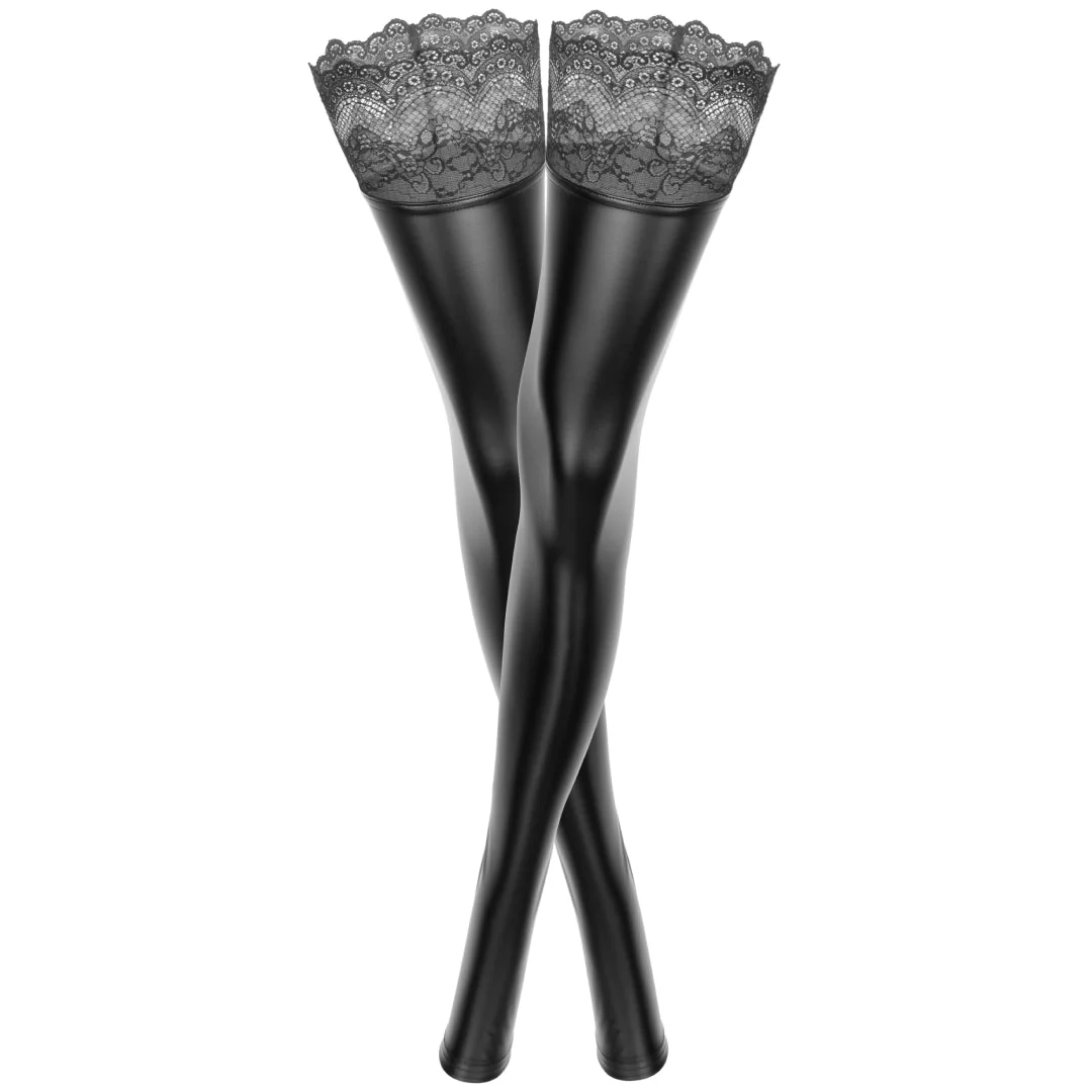 Powerwetlook Stockings Noir Handmade Superstar - Image 3