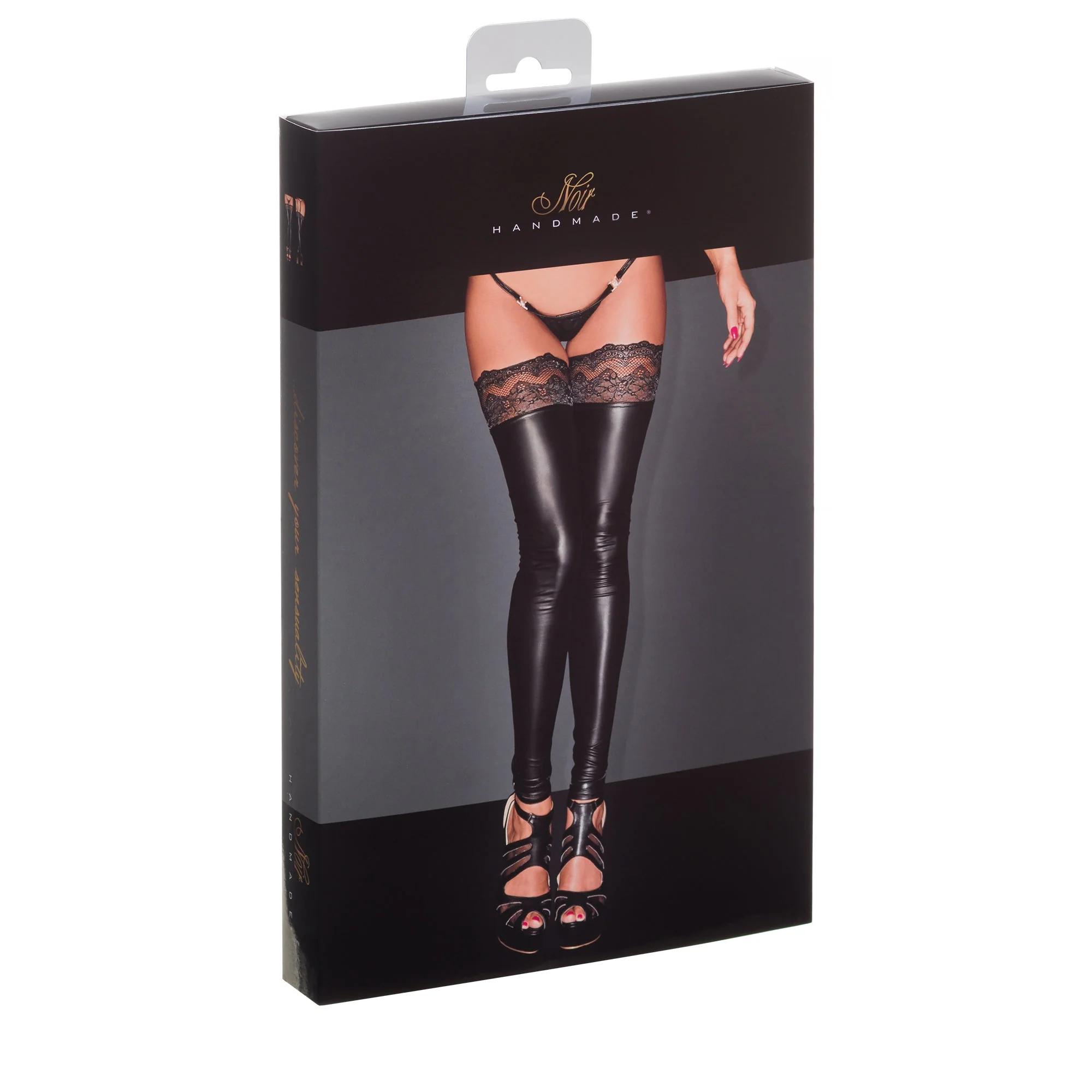 Powerwetlook Stockings Noir Handmade Superstar - Image 5