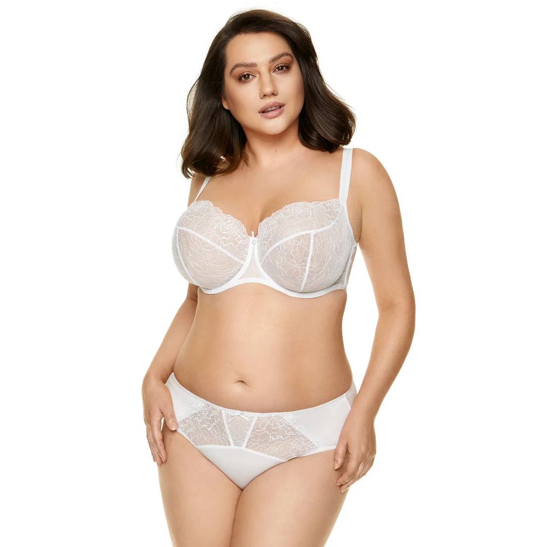 Gorteks Pamela White Sheer Mesh Balconette Bra SALE - Image 8