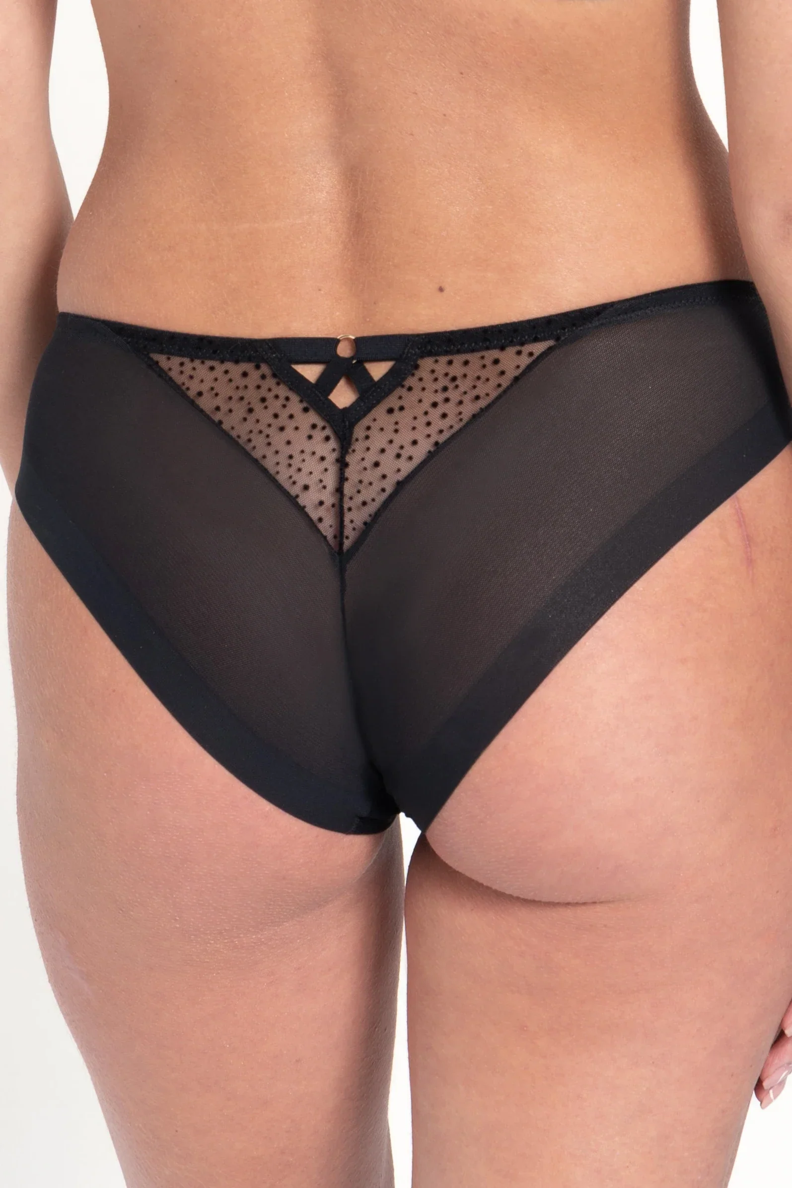 Samanta Kendall Semi-Sheer Mid-Rise Brief Panty - Image 2