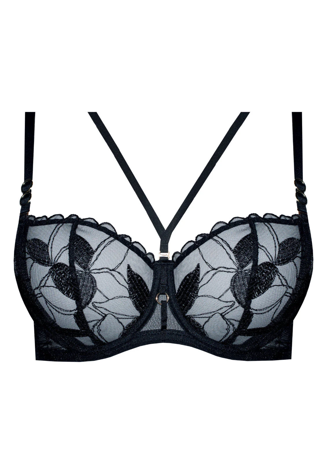 Samanta Kendall Sheer Balconette Bra - Image 6