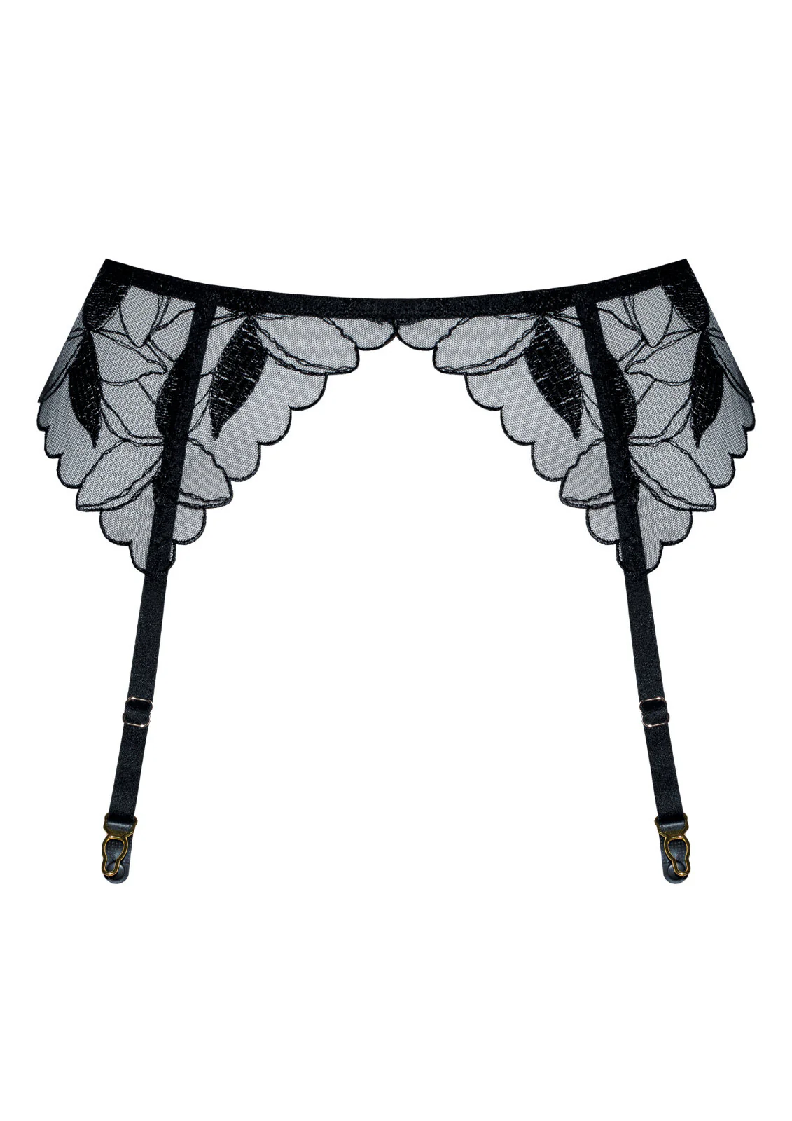 Samanta Kendall Sheer High-Waist Garter Belt - Image 6