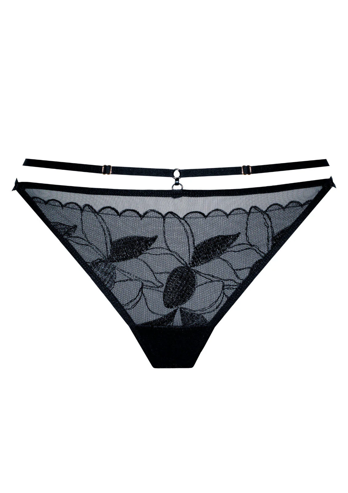 Samanta Kendall Sheer Mesh Low-Rise String Panty - Image 4