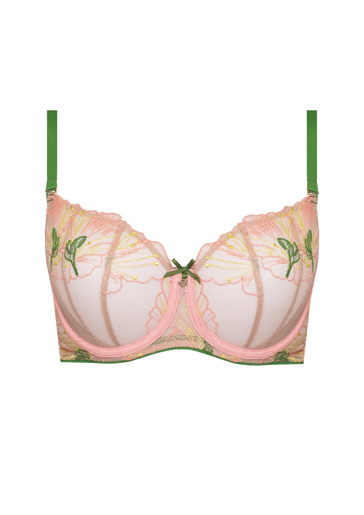 Samanta Lilly Hibiscus Sheer Balconette Bra - Image 6