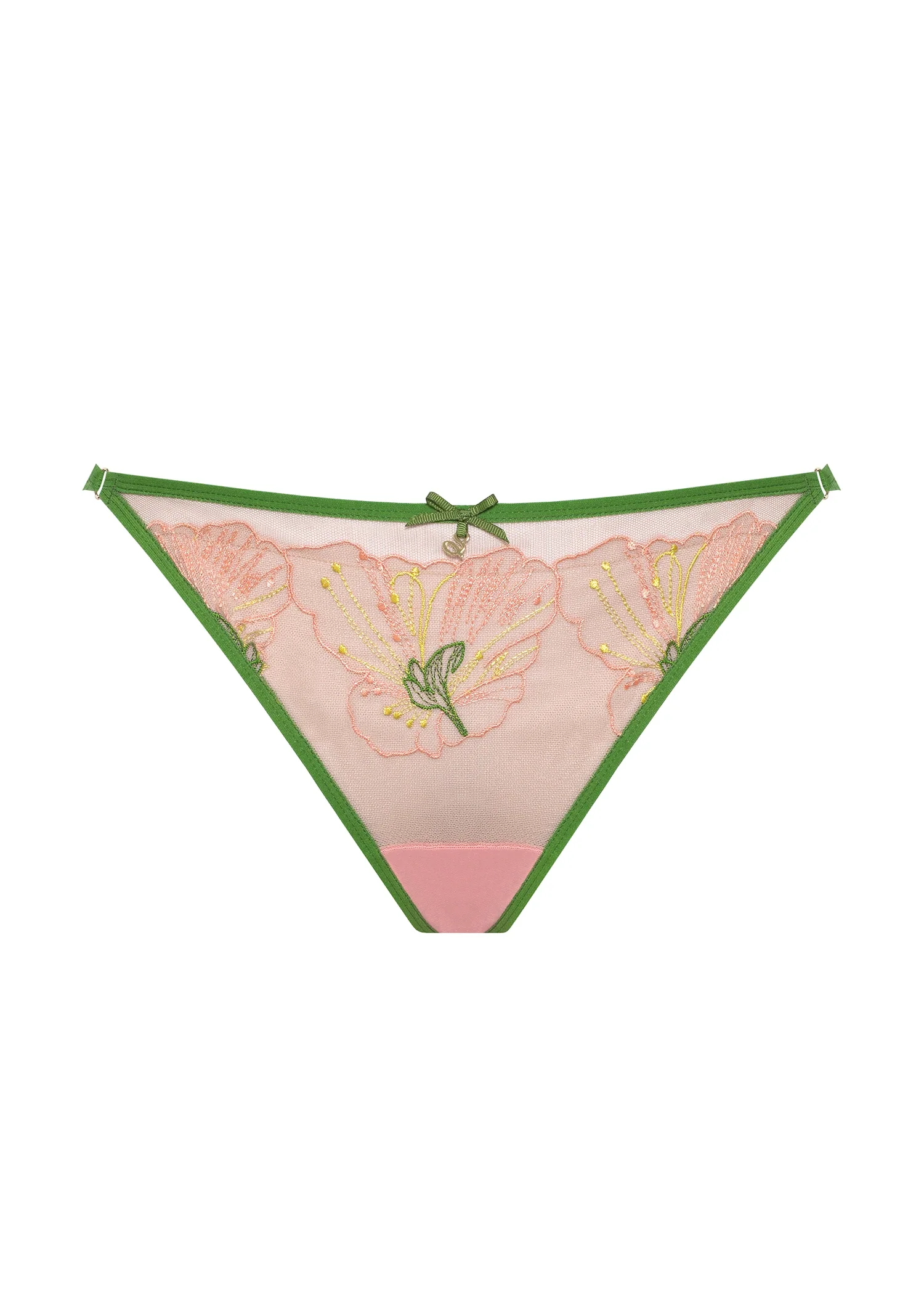 Samanta Lilly Hibiscus Sheer String Thong Panty - Image 3