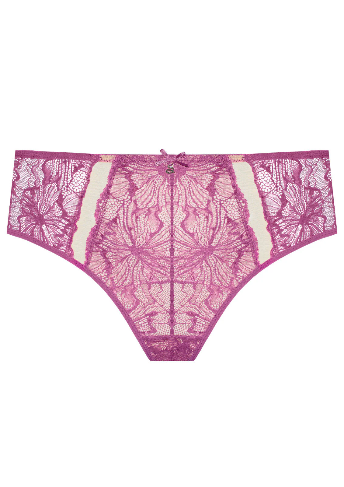 Samanta Mila Raspberry Lace Tanga Panty - Image 3