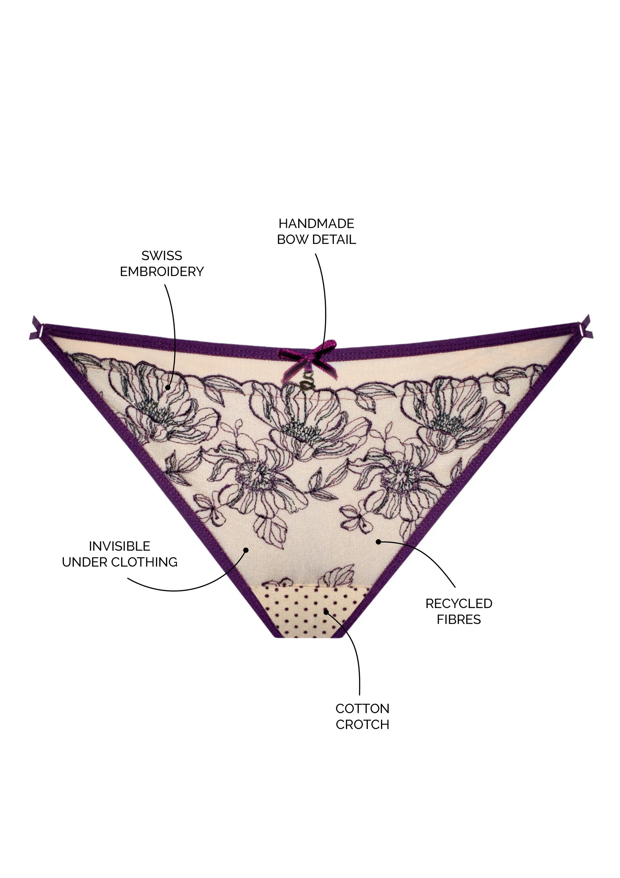 Samanta Silvia Aubergine String Thong Panty - Image 5