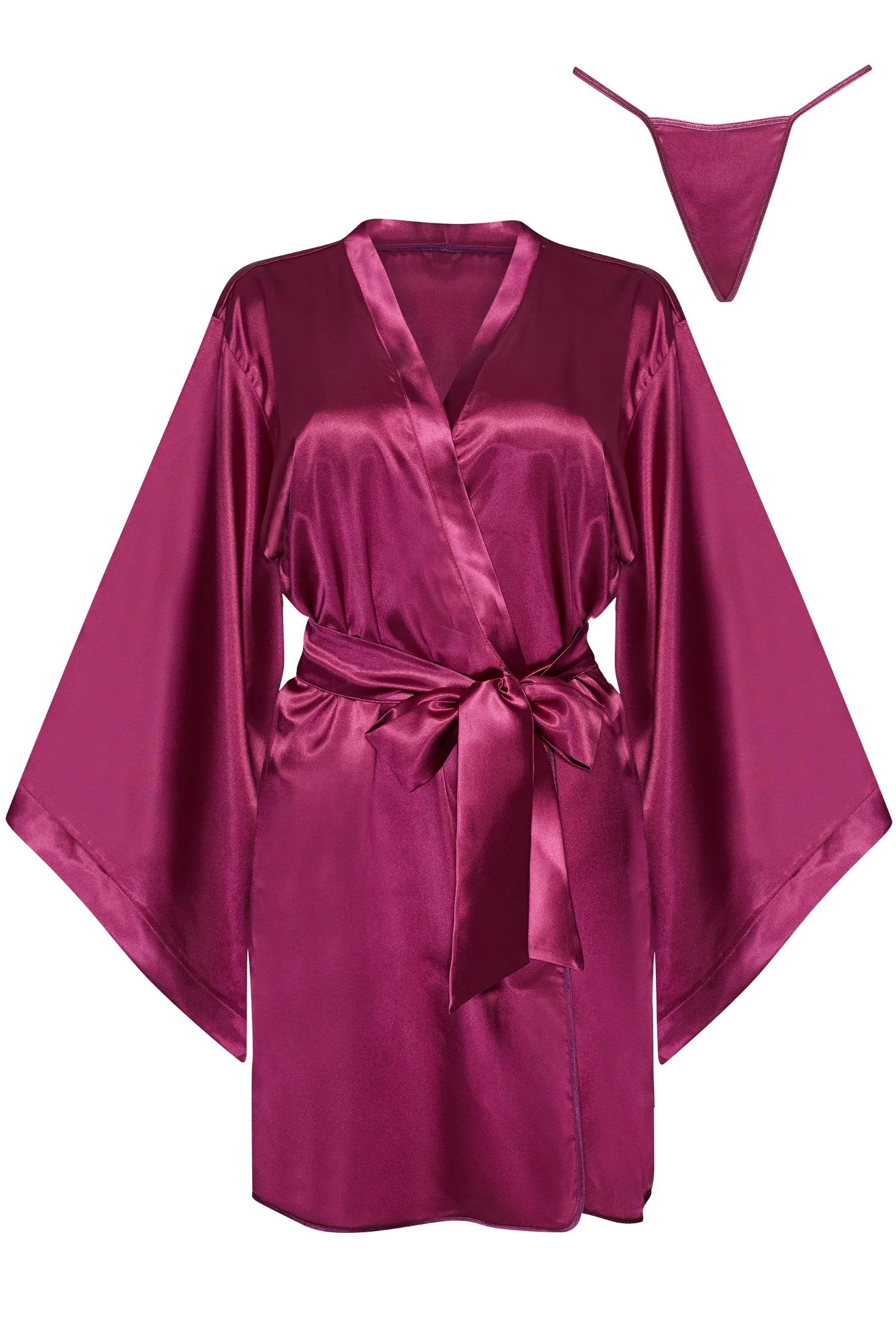 Beauty Night Samira Satin Kimono-Style Robe - Image 11