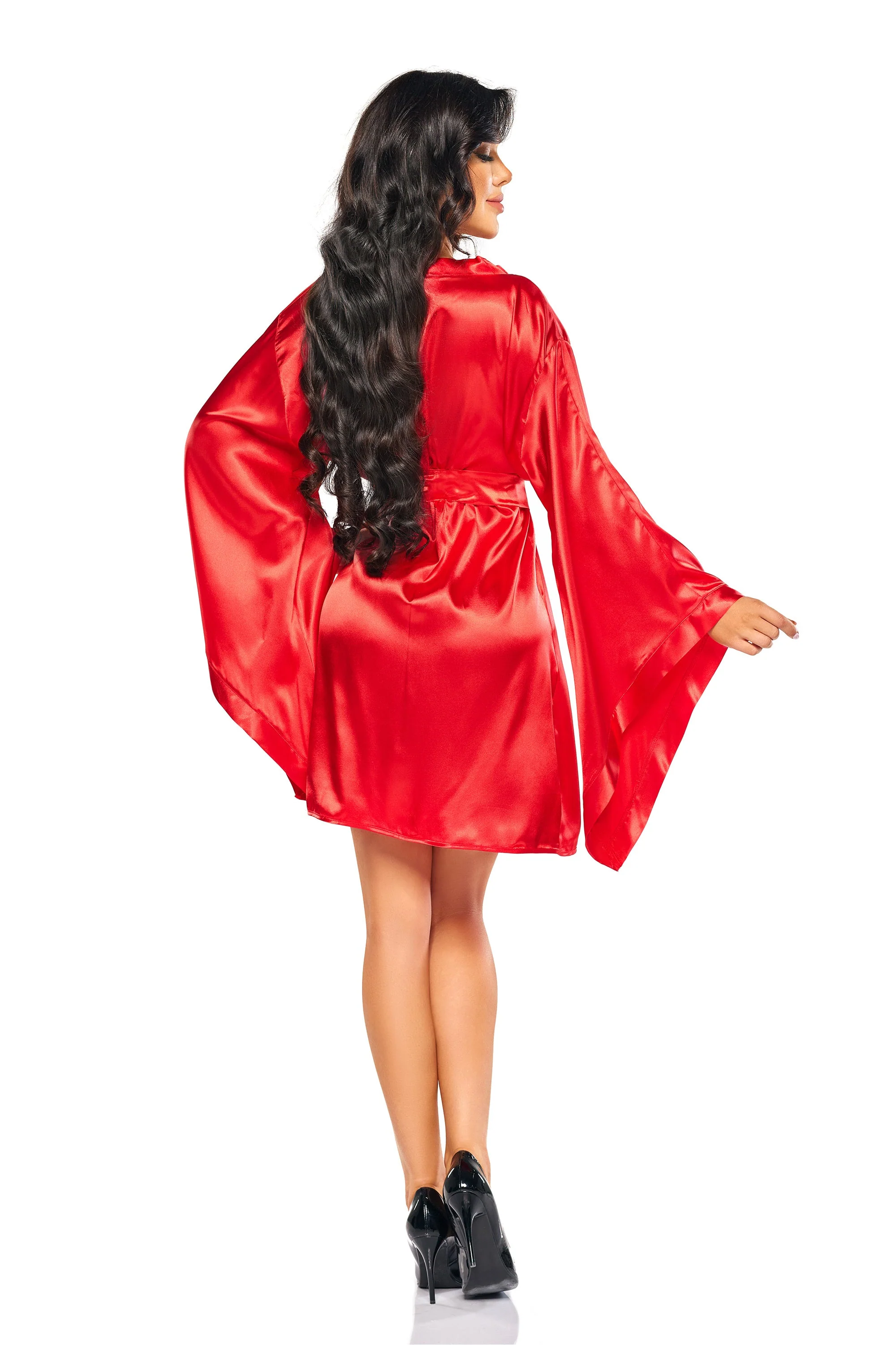 Beauty Night Samira Satin Kimono-Style Robe - Image 7