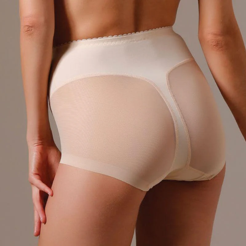 Lavinia Semi Sheer Tummy Control Panties Beige - Image 2