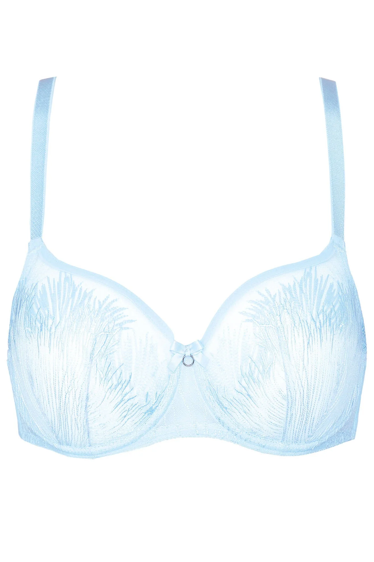 Gorteks Mable Baby Blue See Through Embroidery Balconette Bra - Image 3