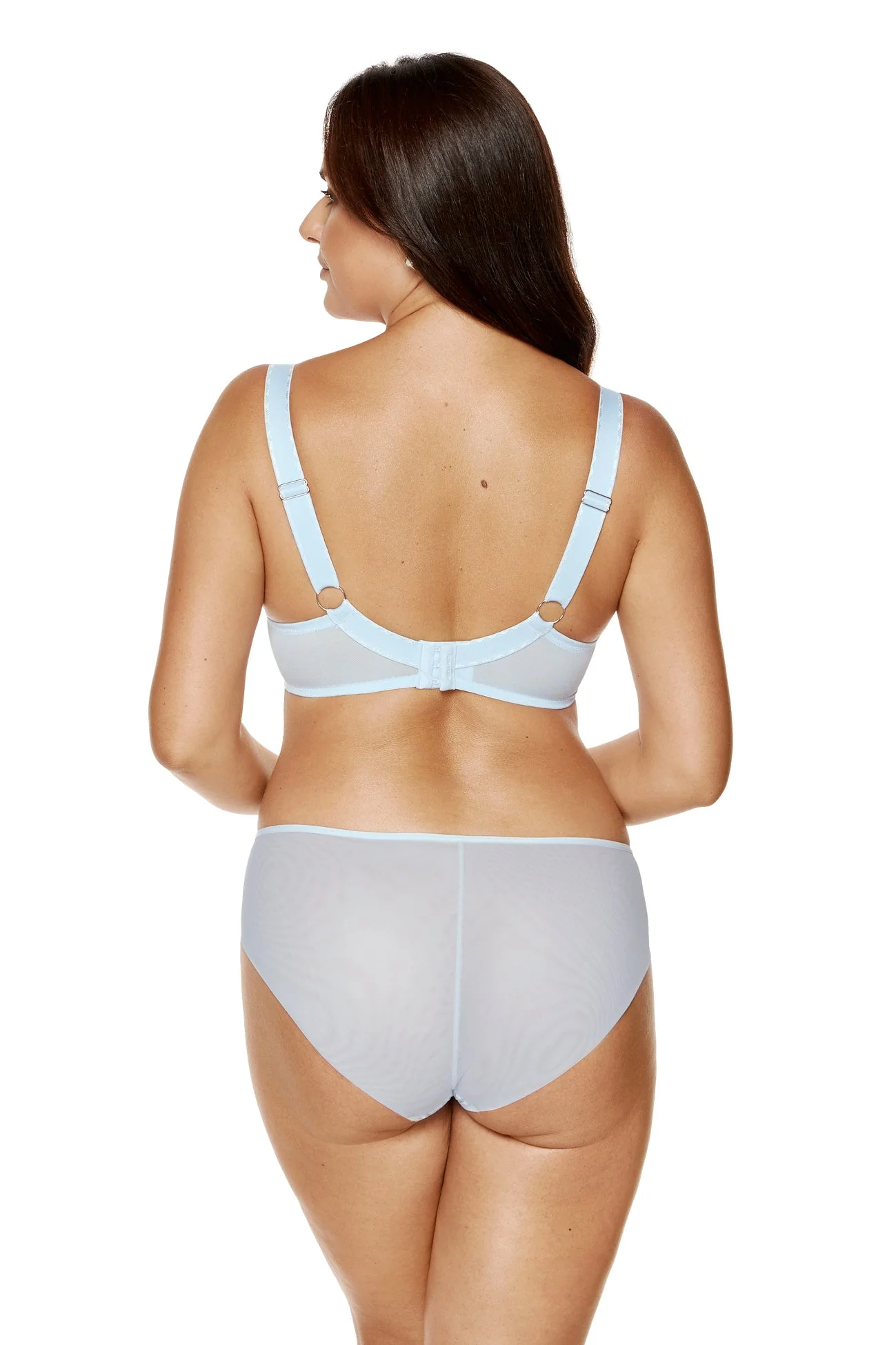 Gorteks Mable Baby Blue See Through Embroidery Balconette Bra - Image 7