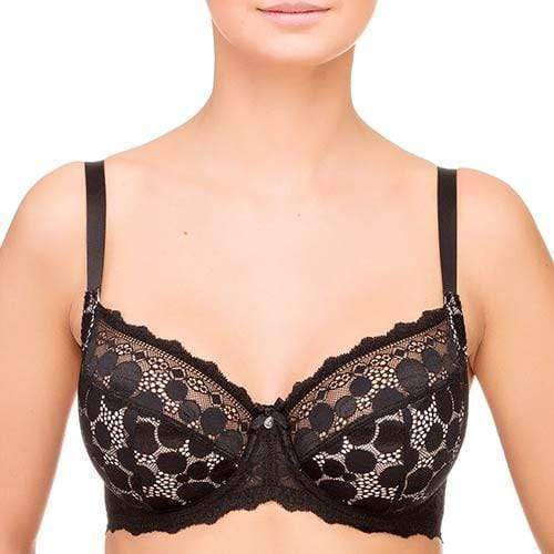Lauma Pearly Shadow Semi Sheer Full Figure Polka Dot Lace Bra - Image 2