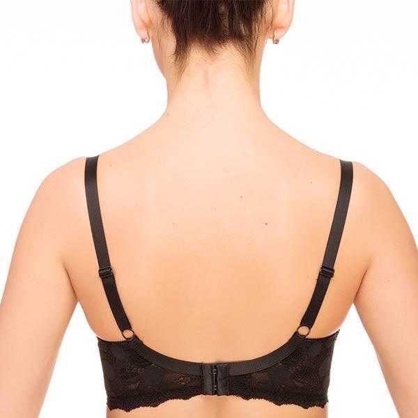 Lauma Pearly Shadow Semi Sheer Full Figure Polka Dot Lace Bra - Image 5