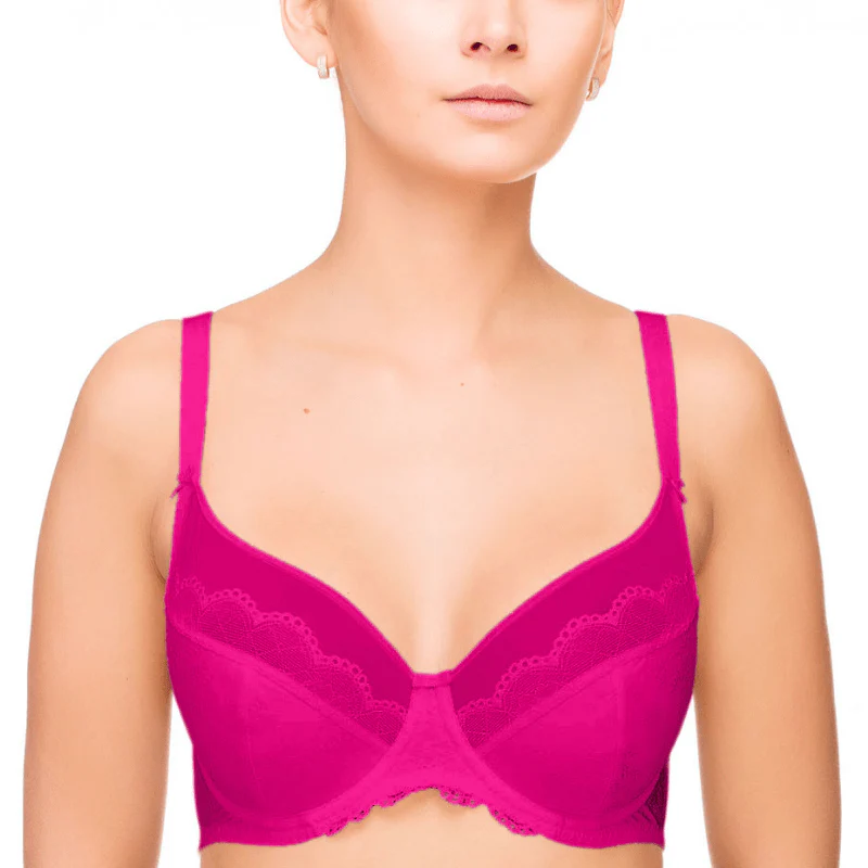 Full Figure Unlined Bra Lauma Vivian Pink - Image 3