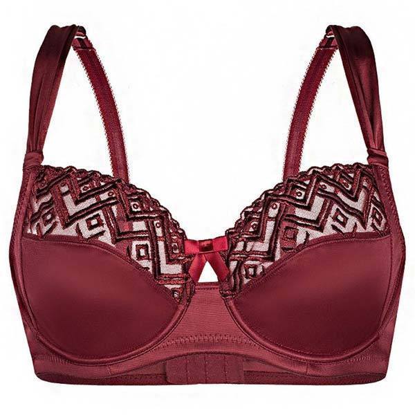 Sassa Bordeaux Semi-Sheer Full Figure Bra - Image 3