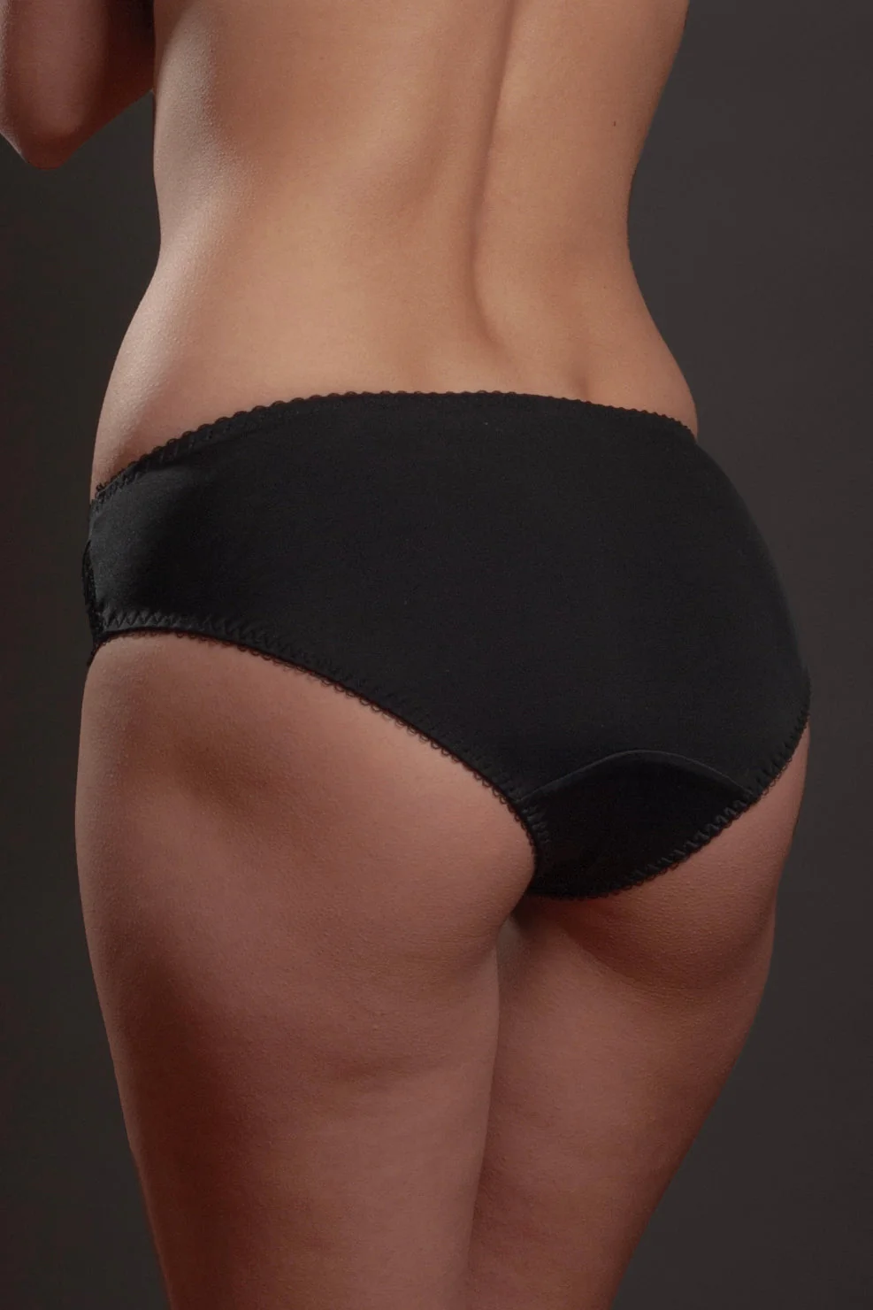 Sheer Mesh Lace Trim Bikini Panty Lavinia Silver Feathers - Image 2