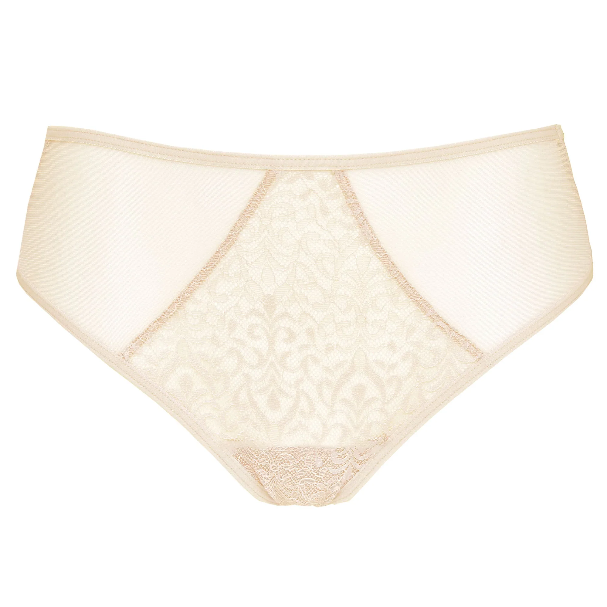 Gorteks Gabi Beige Semi Sheer Lace Bikini Panty - Image 5