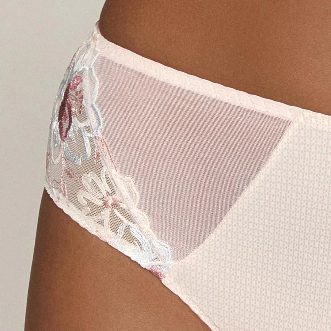 Semi Sheer Lace Maxi Brief Panty Bisquit - Image 3