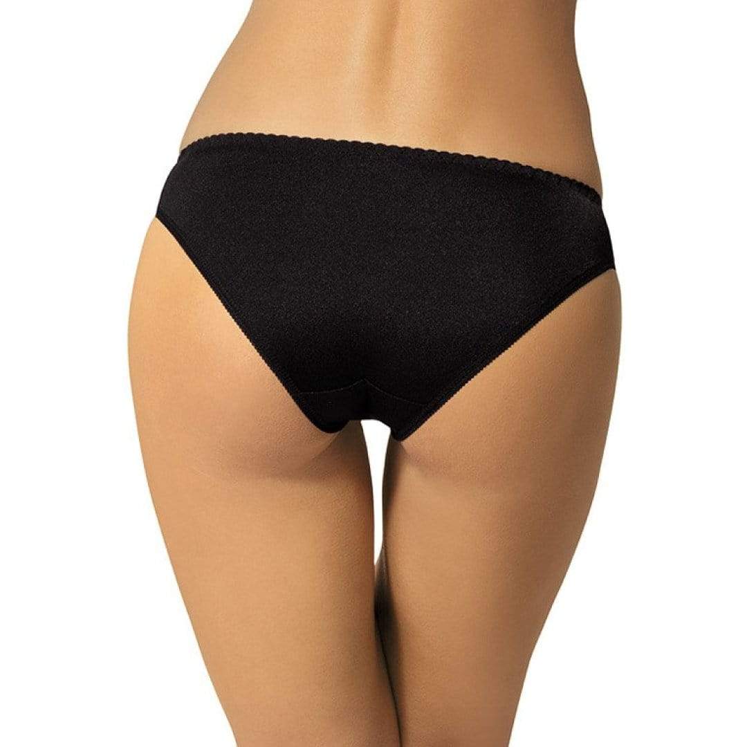 Gorteks Pamela Black/Pink Semi Sheer Low Rise Bikini Panty - Image 2