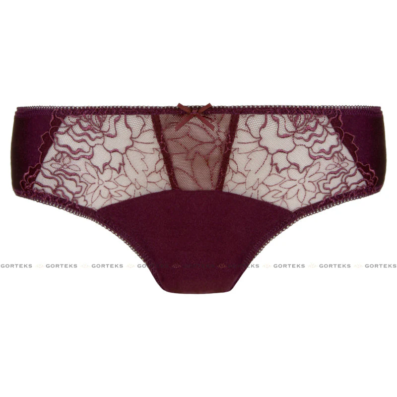 Gorteks Pamela Aubergine Semi Sheer Low Rise Bikini Panty - Image 3
