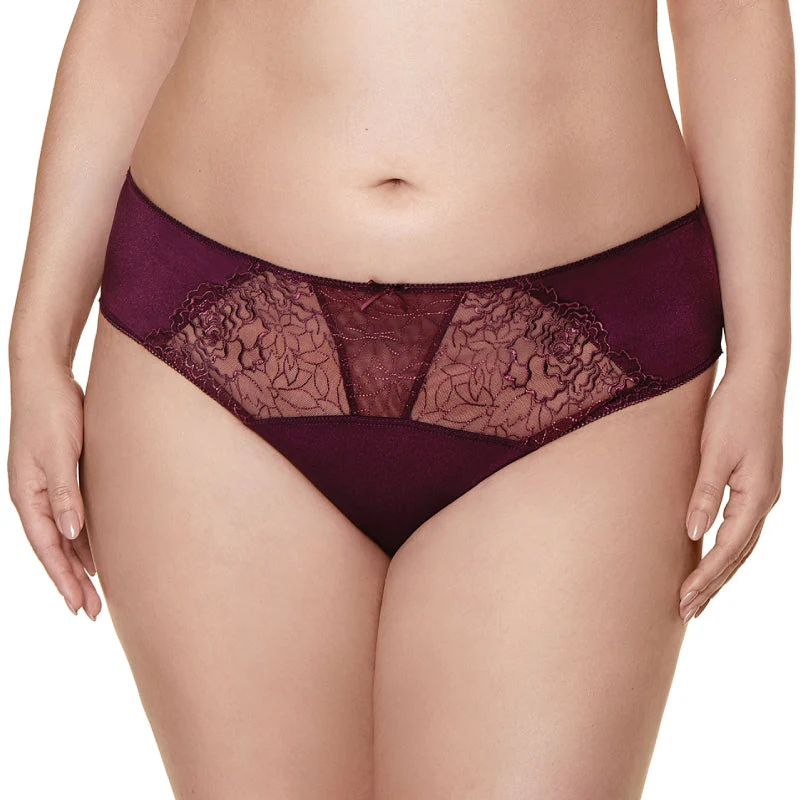 Gorteks Pamela Aubergine Semi Sheer Low Rise Bikini Panty - Image 6