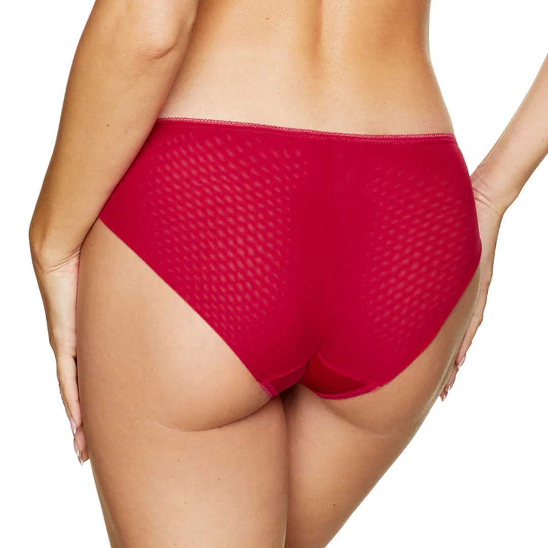 Gorteks Pamela Red Semi Sheer Low Rise Bikini Panty - Image 2