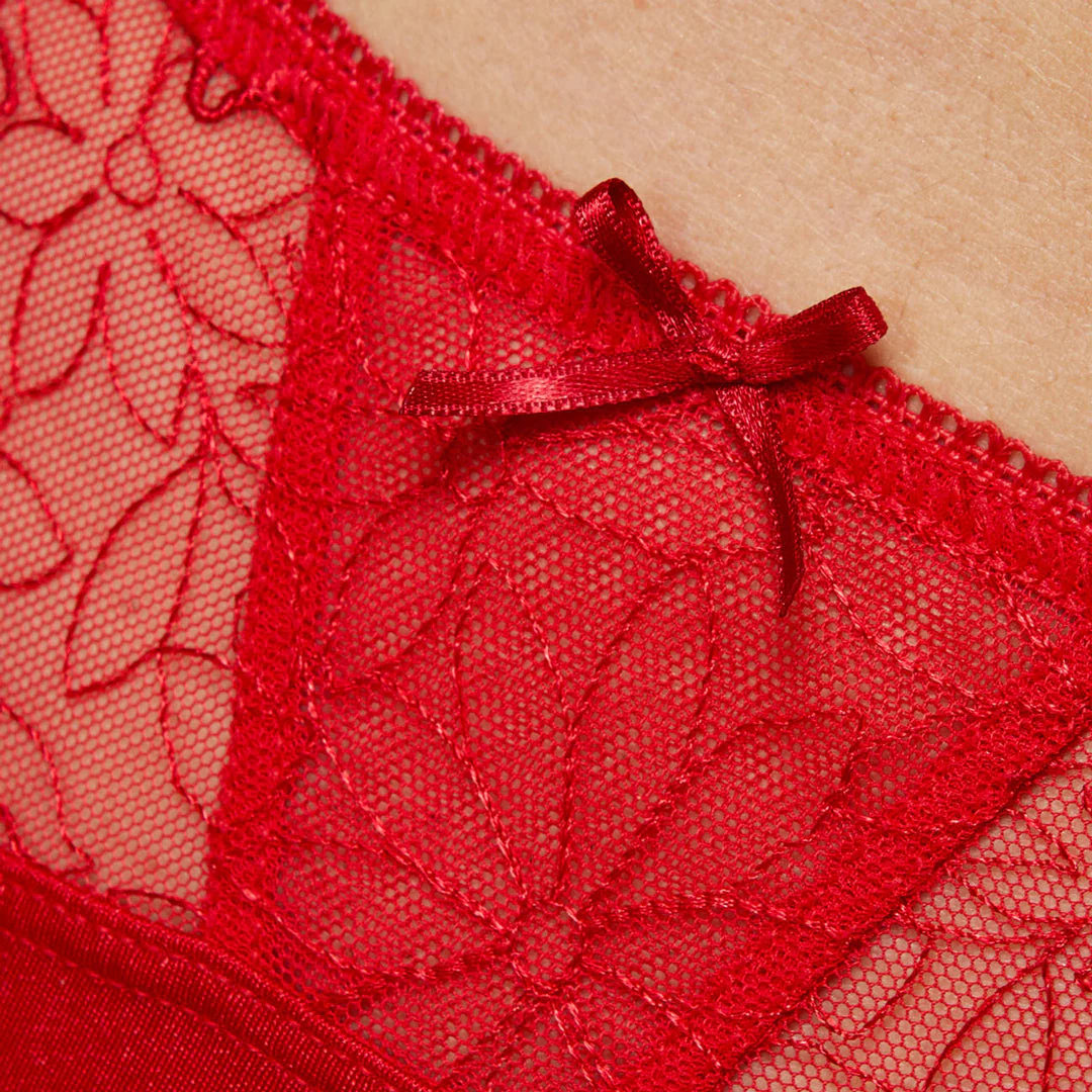 Gorteks Pamela Red Semi Sheer Thong Panty - Image 6