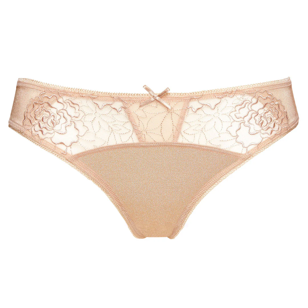 Gorteks Pamela Beige Semi Sheer Thong Panty - Image 8
