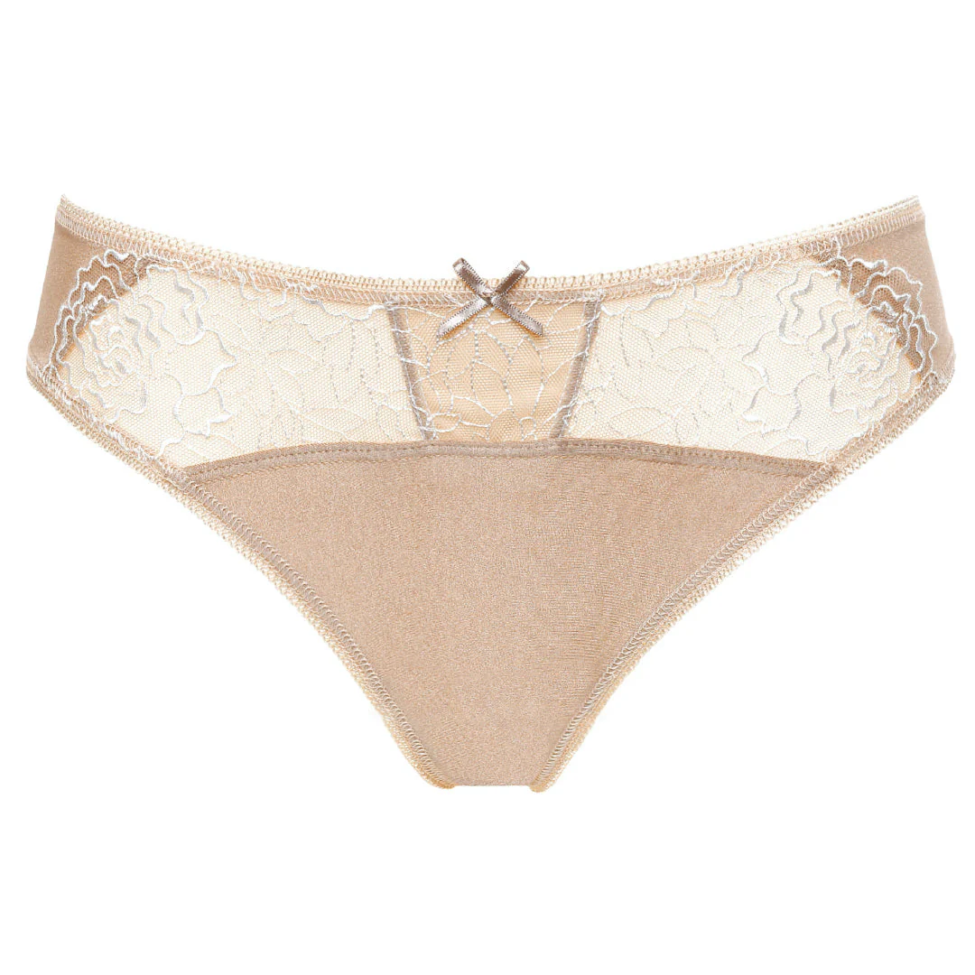 Gorteks Pamela Cappucino Semi Sheer Thong Panty - Image 7