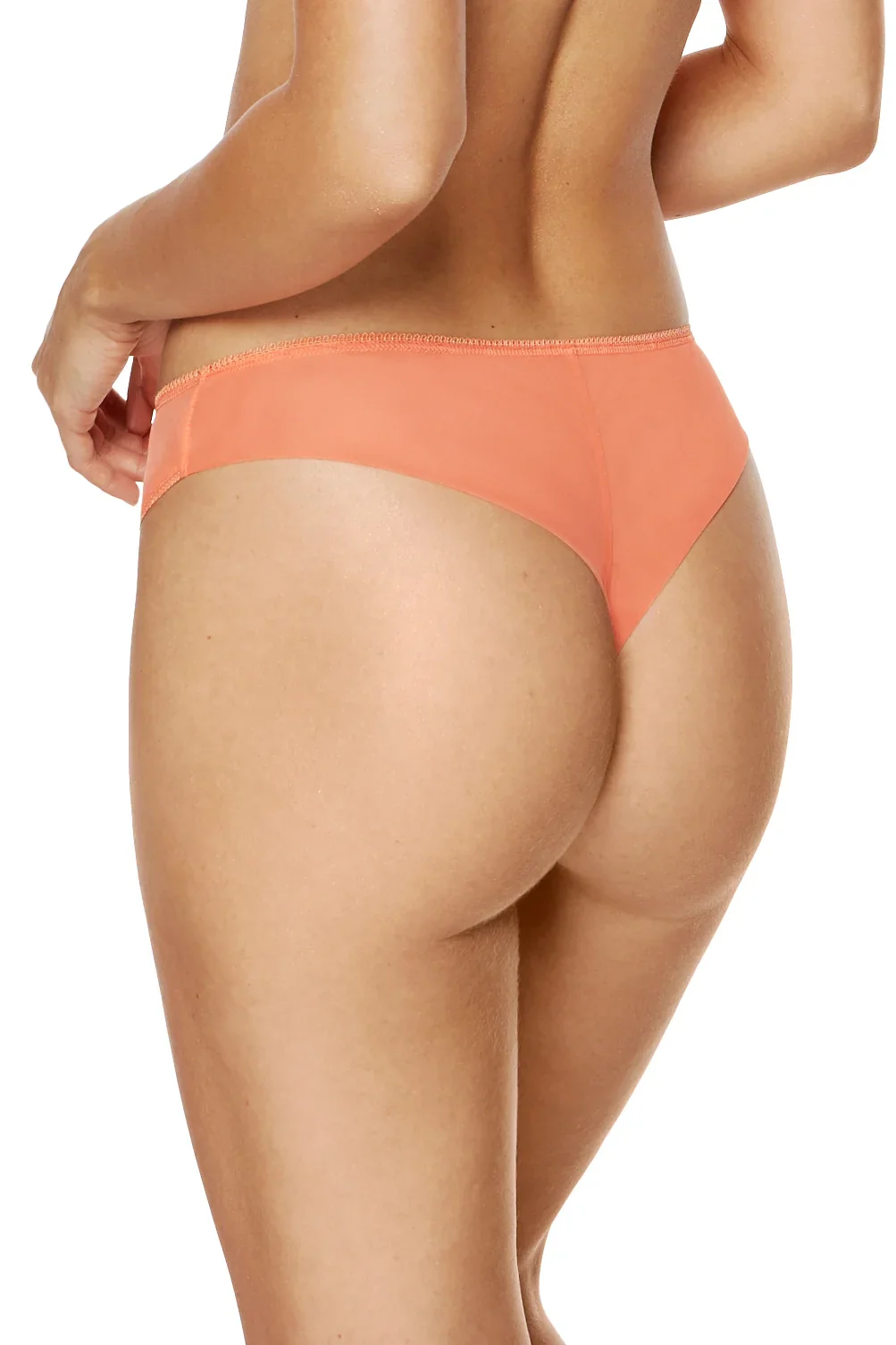 Gorteks Pamela Peach Semi Sheer Thong Panty - Image 2