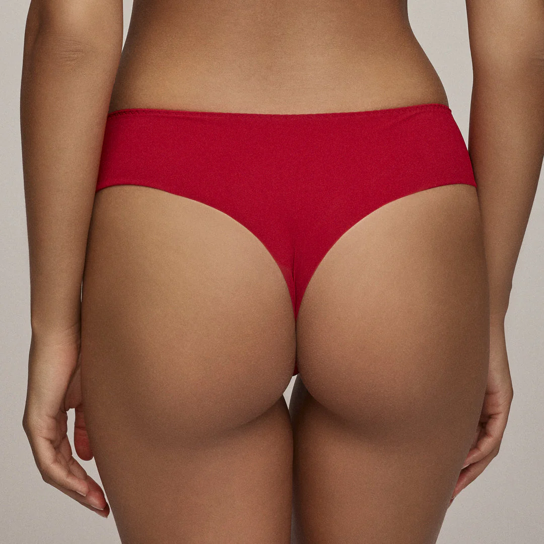 Semi Sheer Thong Panty Tango Red - Image 2