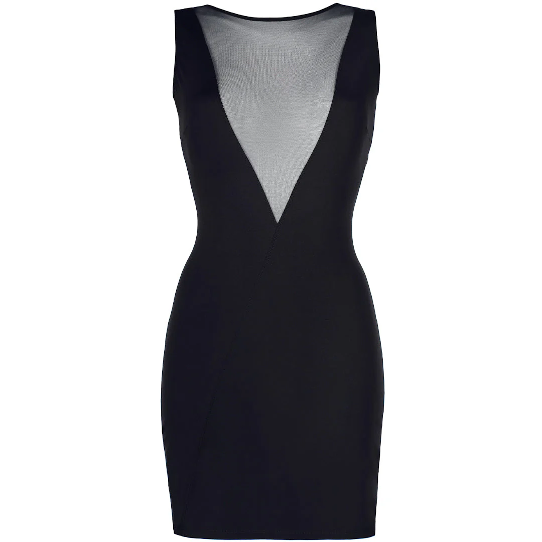 Axami Tropicana Black Mini Dress - Image 4
