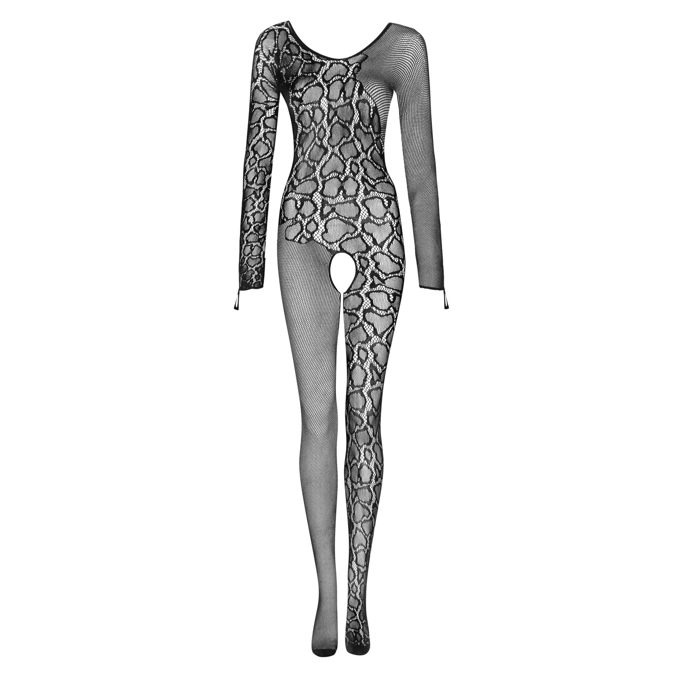 Obsessive Snake Crotchless Long Sleeve Bodystocking - Image 5