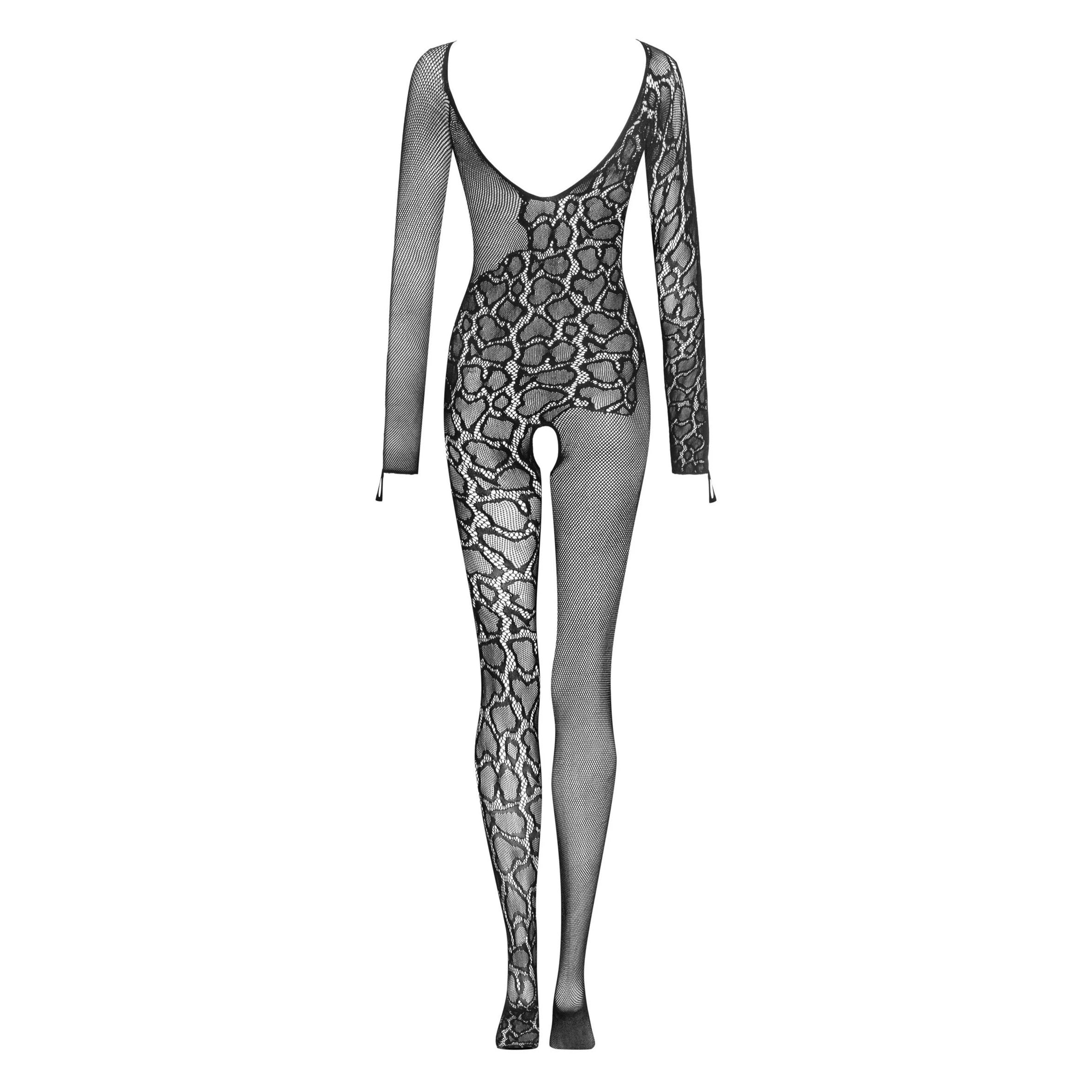 Obsessive Snake Crotchless Long Sleeve Bodystocking - Image 6