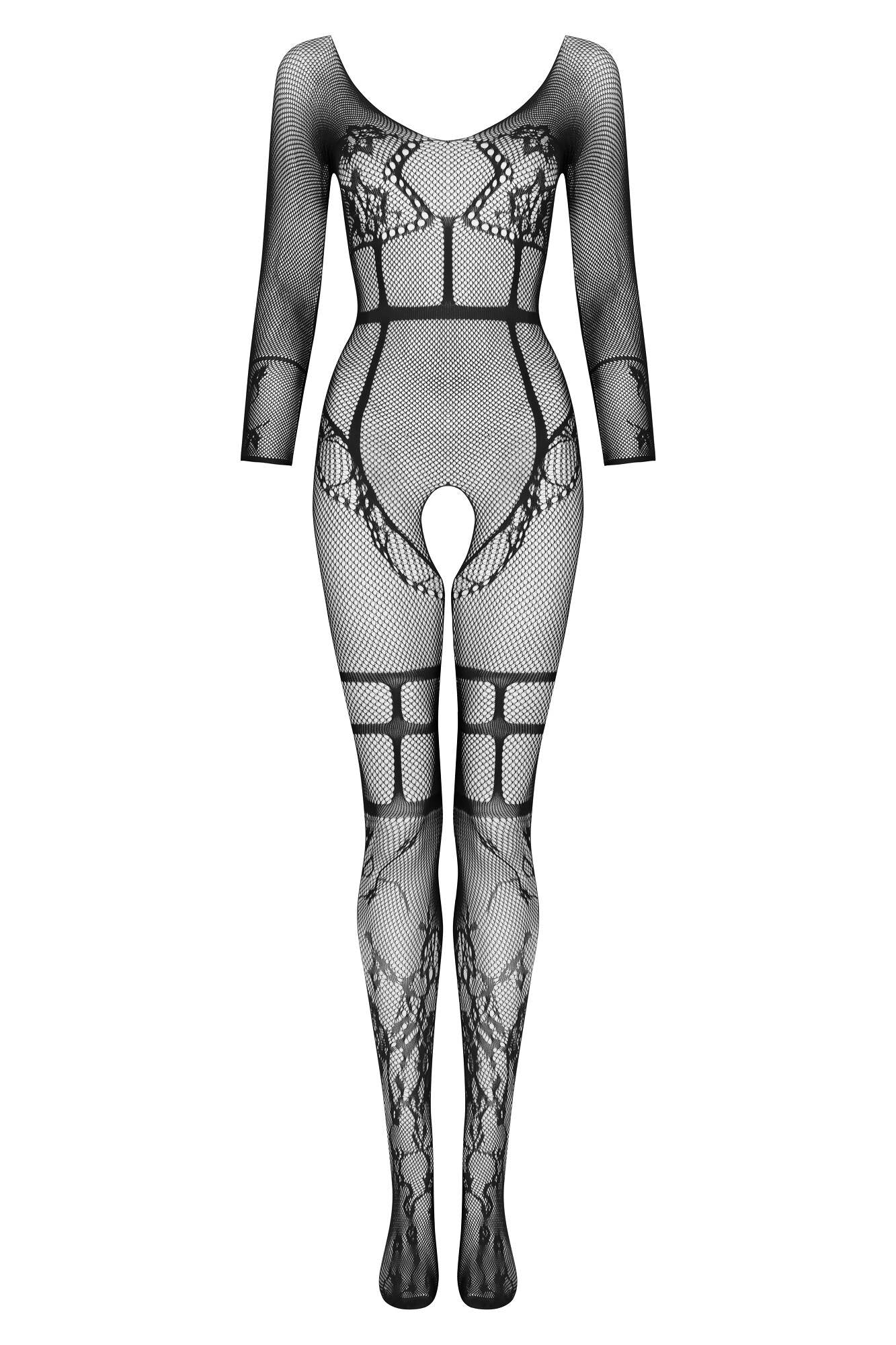 Beauty Night Lorna Black Seductive Delicate Fishnet Bodystocking - Image 5