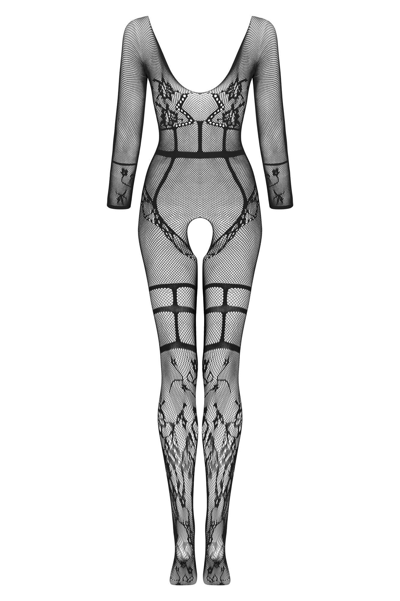 Beauty Night Lorna Black Seductive Delicate Fishnet Bodystocking - Image 6