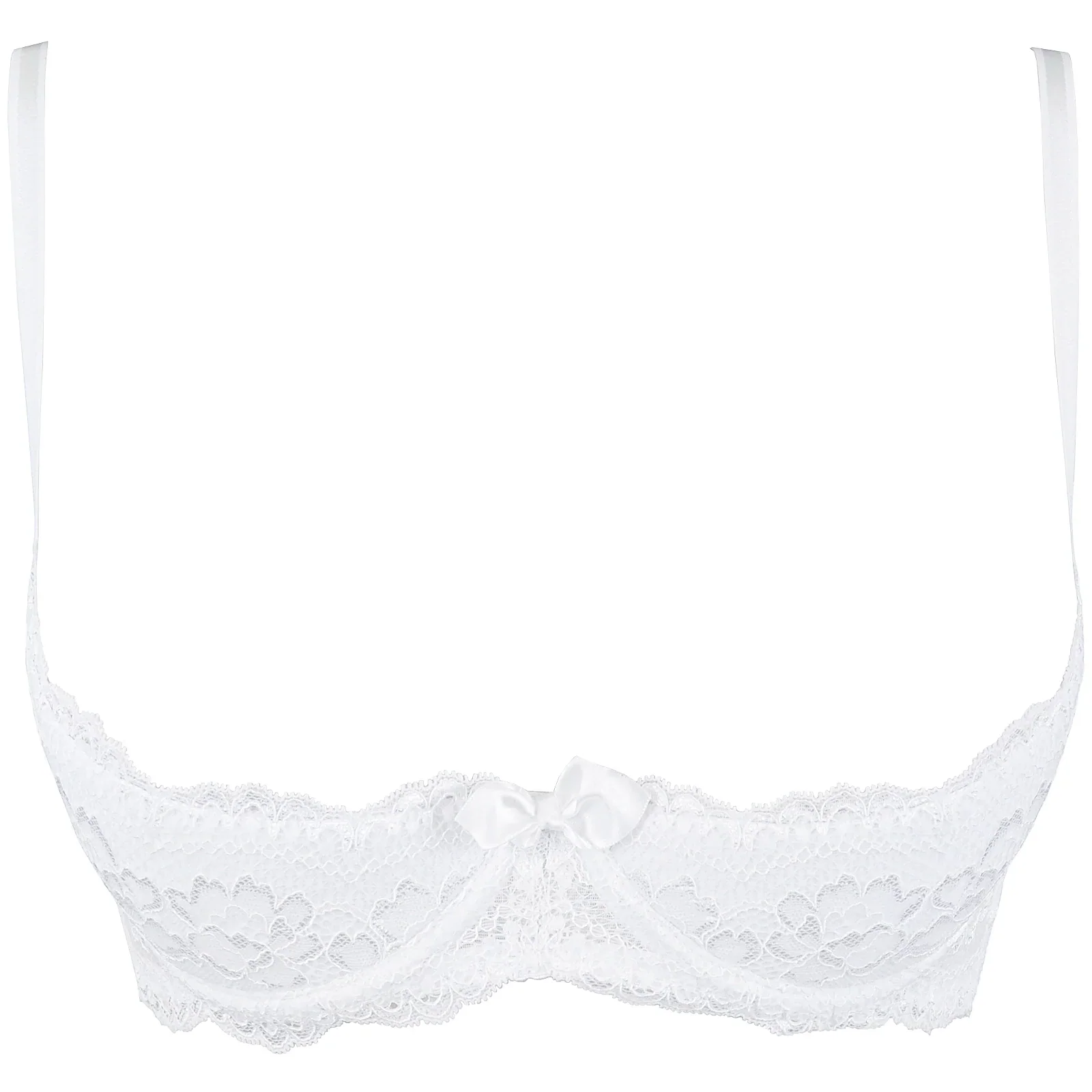 Axami Love Cave White Open Cup Lace Bra - Image 5