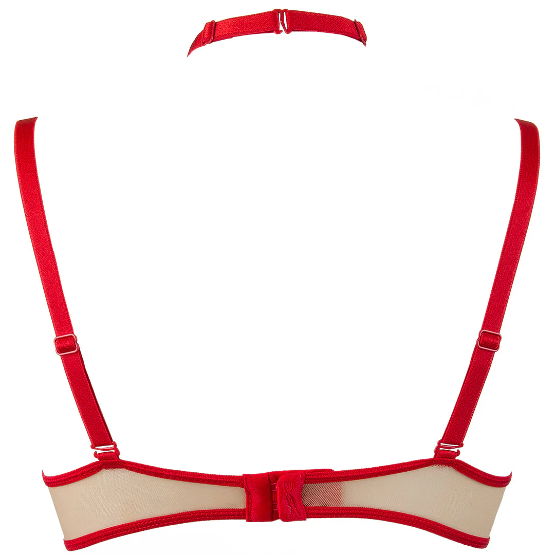 Axami Naughty in Nude Red Open Cup Shelf Bra - Image 7