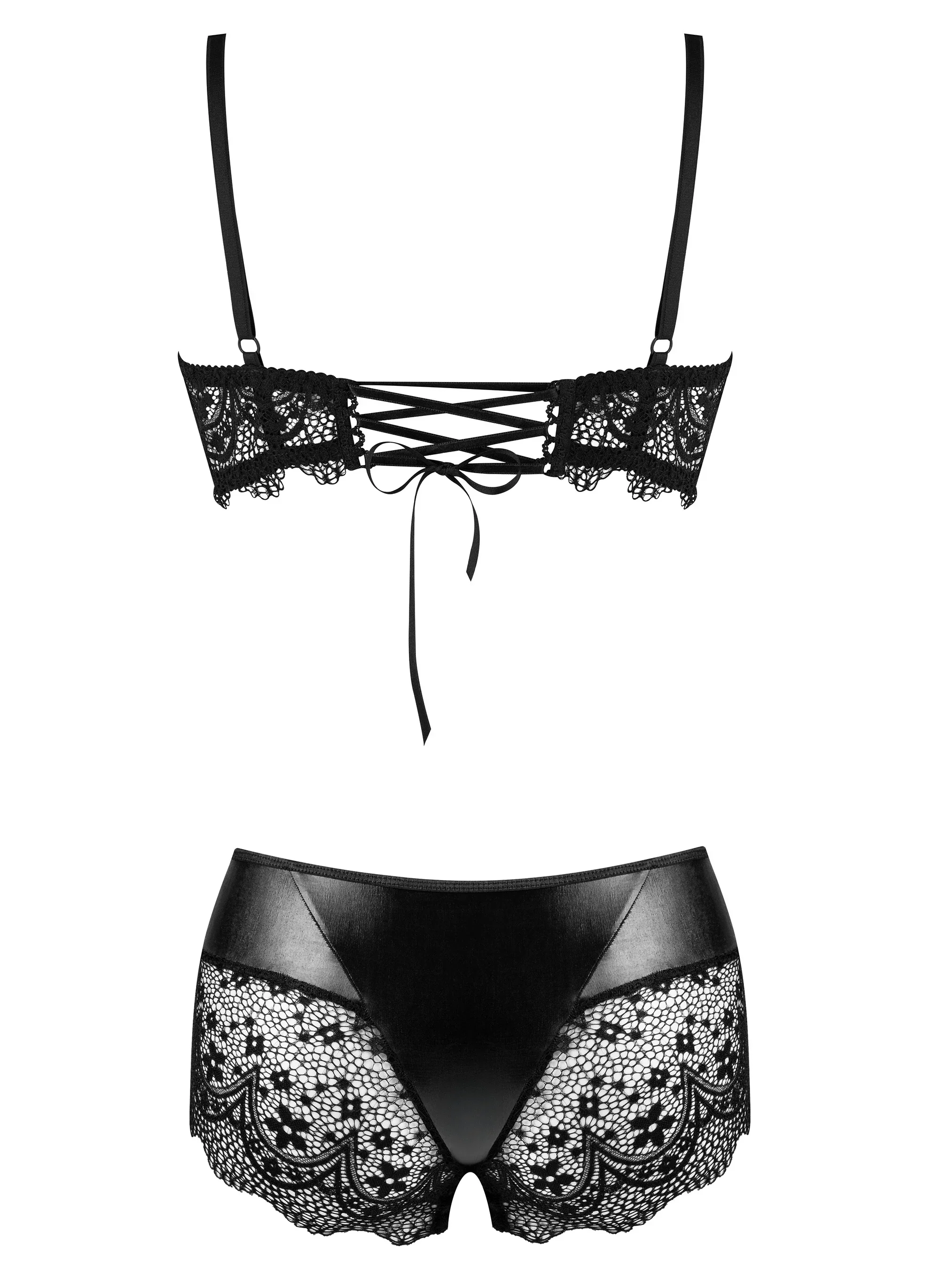 Beauty Night Charm Semi-Sheer Bra & Lace Shorts Set - Image 5