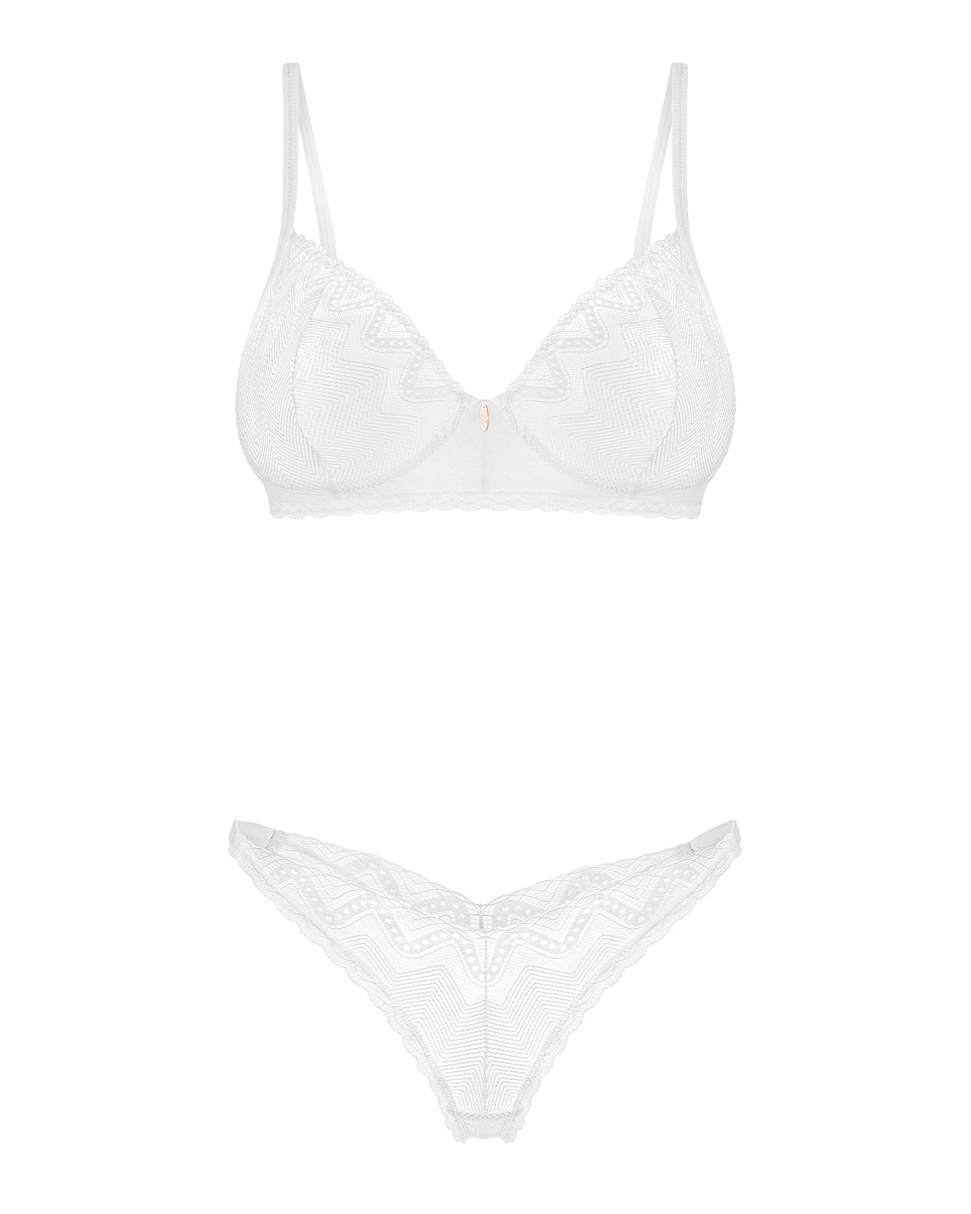 Obsessive Alissium Sheer Demi Bra & Thong Panty - Image 4