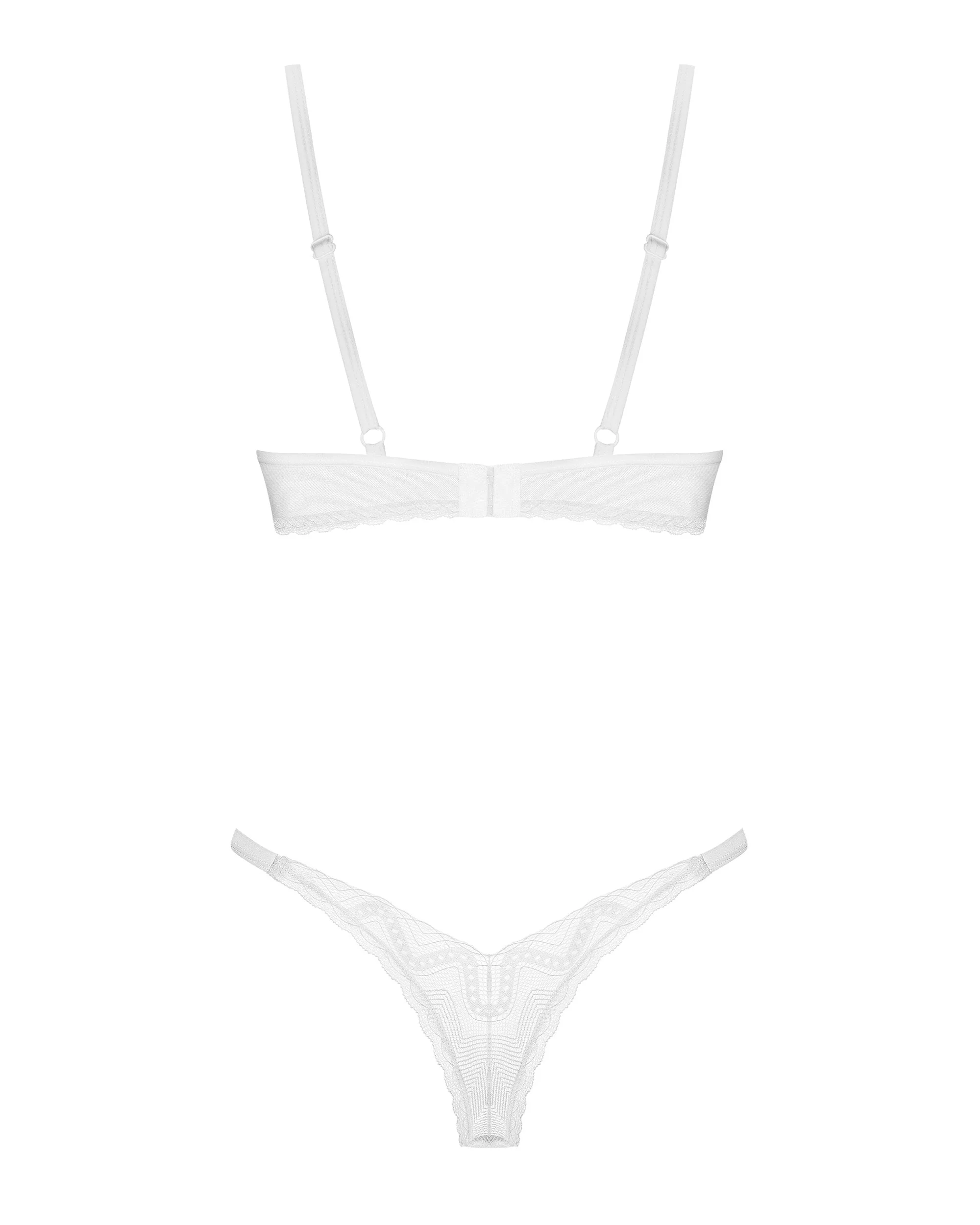 Obsessive Alissium Sheer Demi Bra & Thong Panty - Image 5