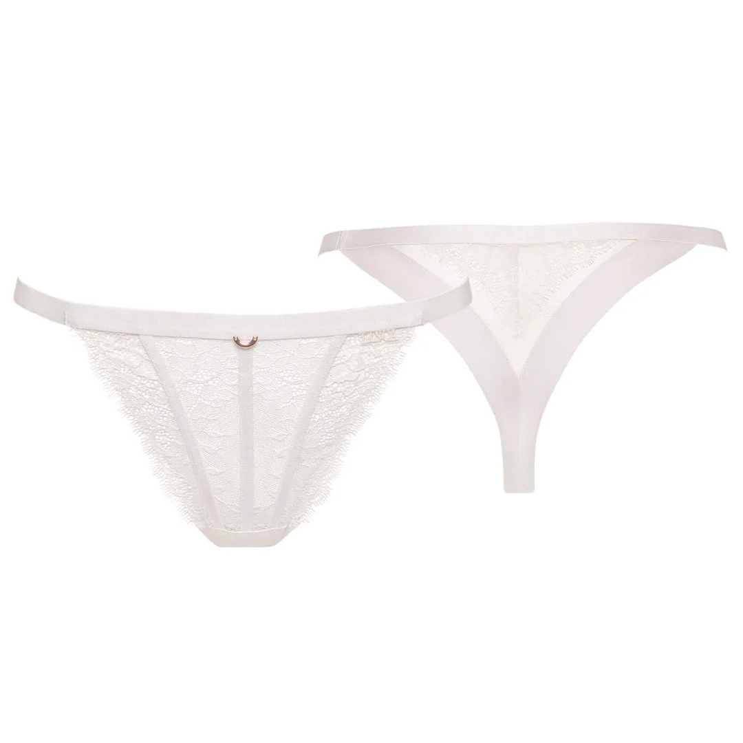 Lisca Rose Sheer Lace Brazilian String Panty - Image 3